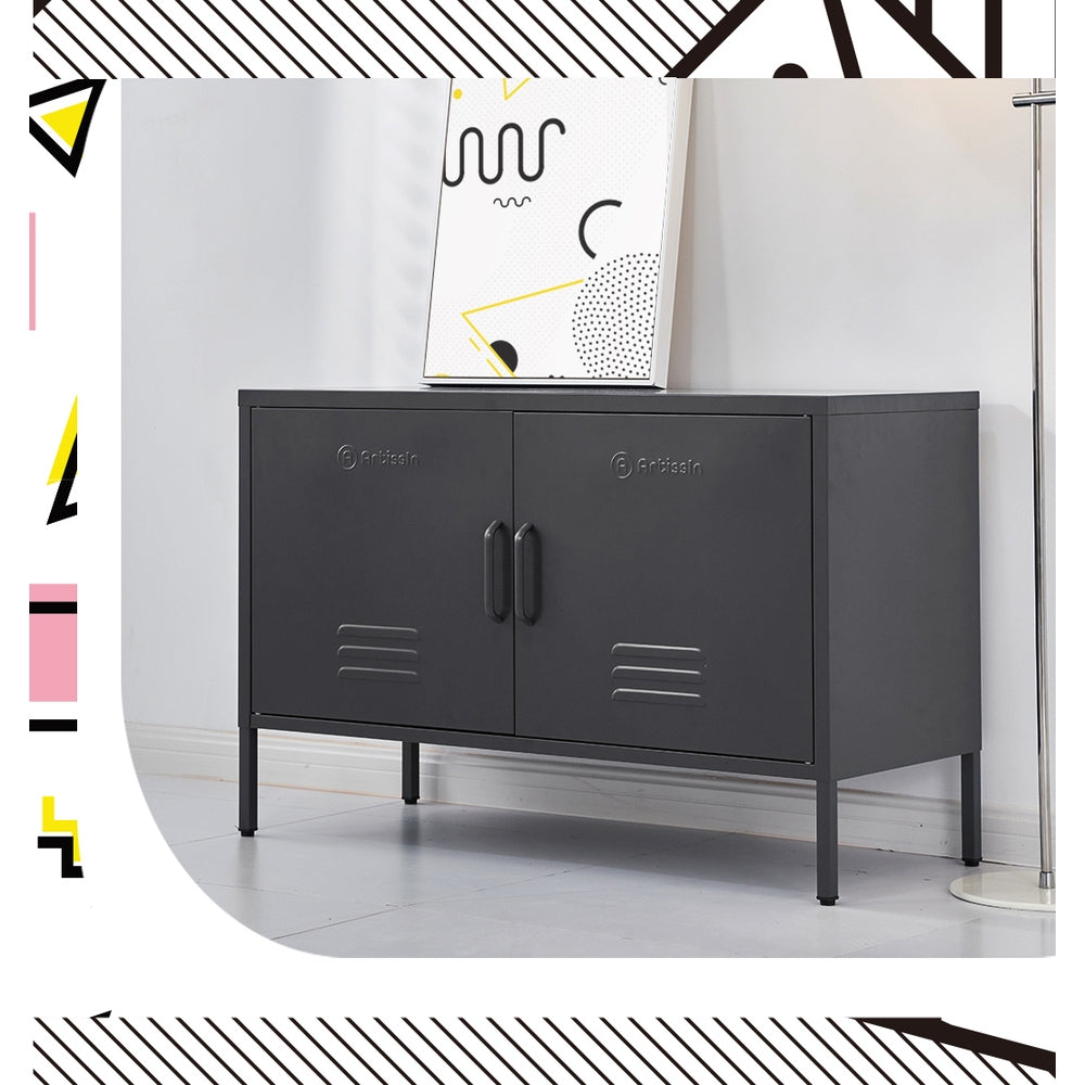 ArtissIn Buffet Sideboard Metal Cabinet - BASE Black