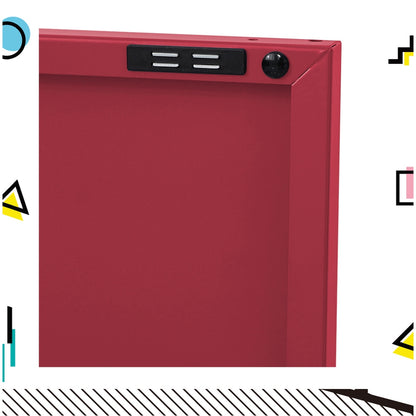 ArtissIn Buffet Sideboard Locker Metal Storage Cabinet - BASE Pink