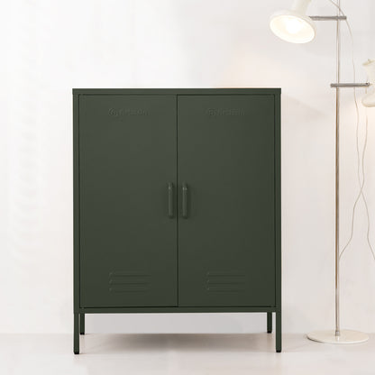 ArtissIn Buffet Sideboard Locker Metal Storage Cabinet - SWEETHEART Green