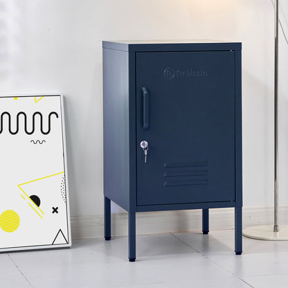 ArtissIn Metal Locker Storage Shelf Filing Cabinet Cupboard Bedside Table Blue