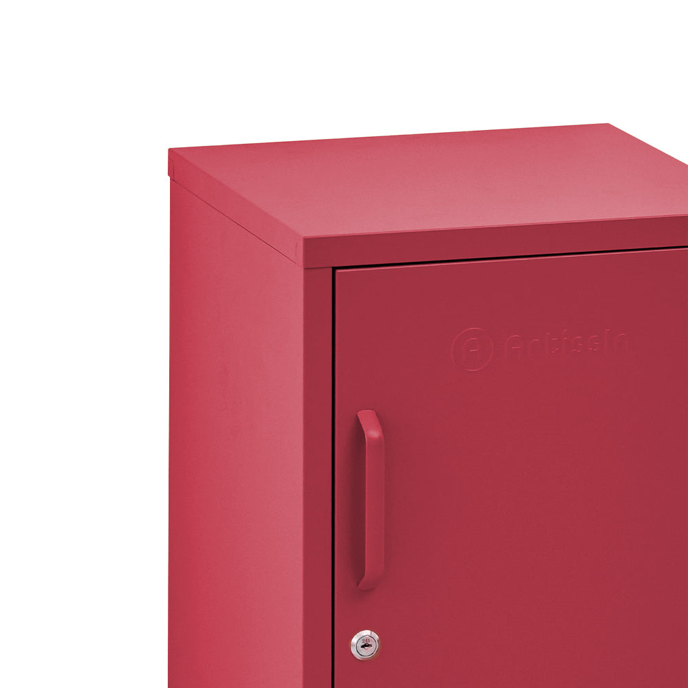 ArtissIn Metal Locker Storage Shelf Filing Cabinet Cupboard Bedside Table Pink