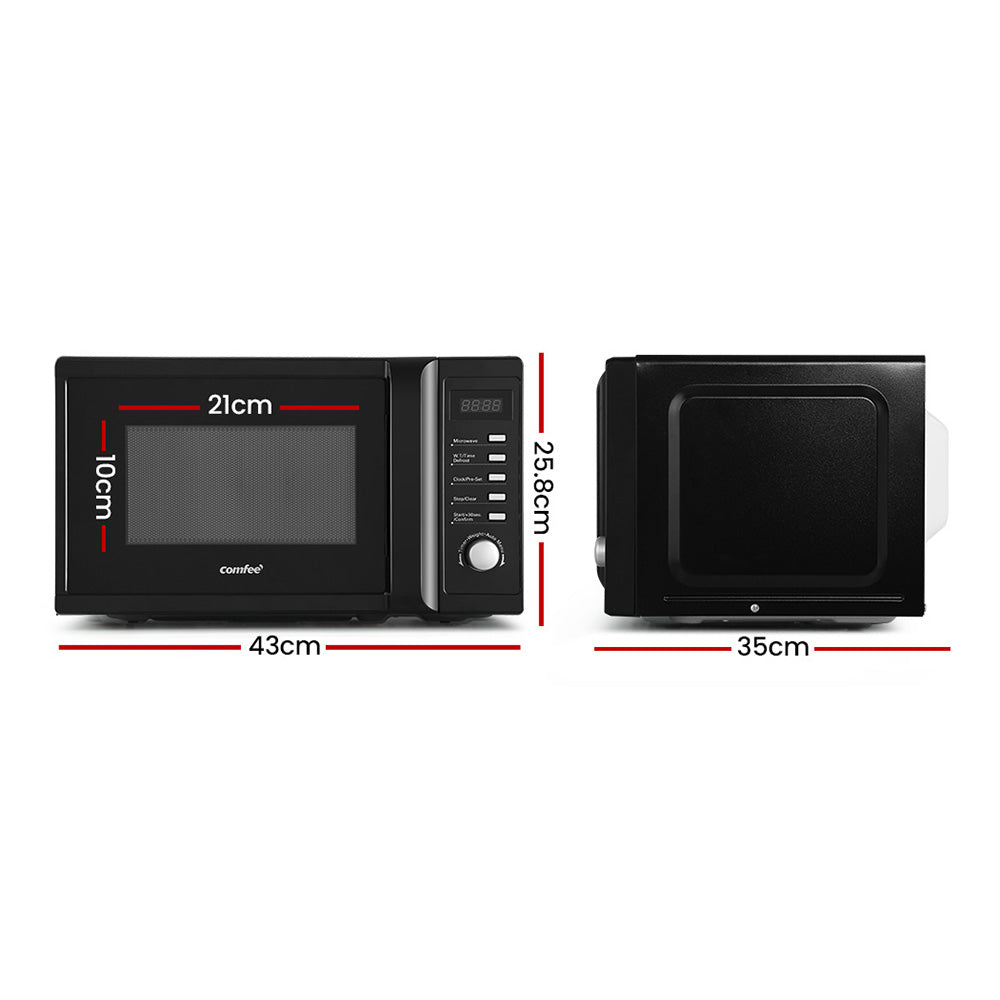 Comfee 20L Microwave Oven 700W Countertop Kitchen Cooker Black