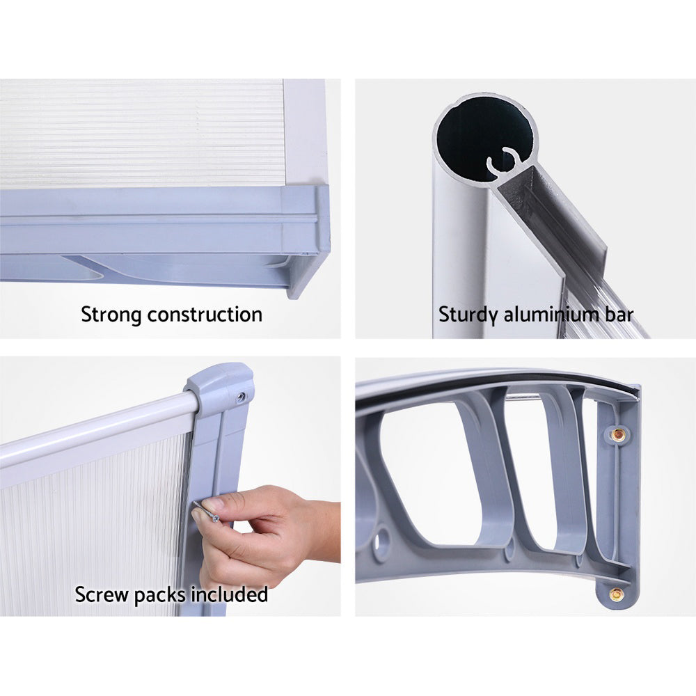 Instahut Window Door Awning Door Canopy Outdoor Patio Sun Shield 1.5mx3m DIY