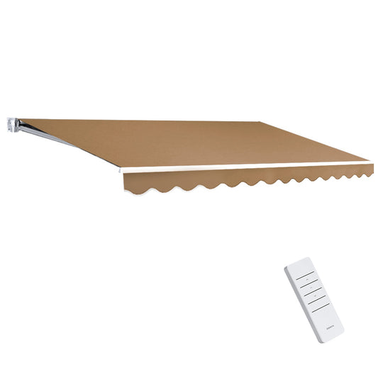 Instahut Motorised 4x2.5m Folding Arm Awning - Beige