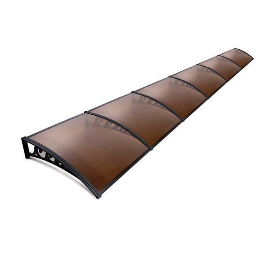 Instahut Window Door Awning Door Canopy Patio UV Sun Shield BROWN 1mx6m DIY