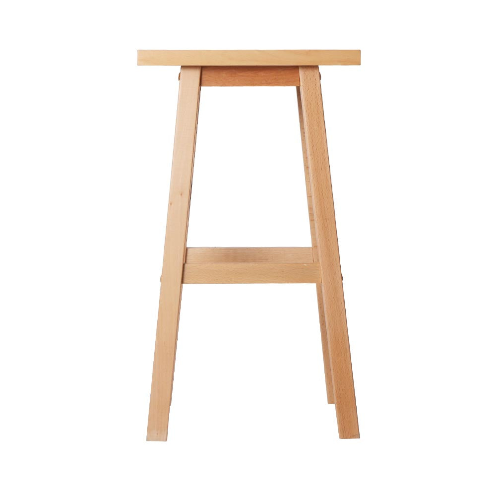 Artiss Set of 2 Beech Wood Bar Stools - Natural