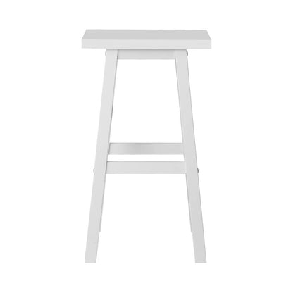 Artiss Set of 2 Beech Wood Bar Stools - White