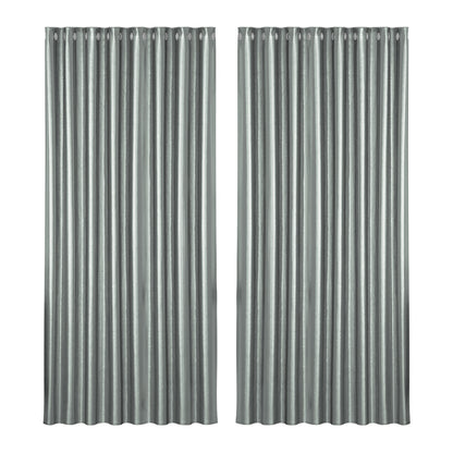 Artiss 2X Blockout Curtains Blackout Window Curtain Eyelet 300x230cm Grey