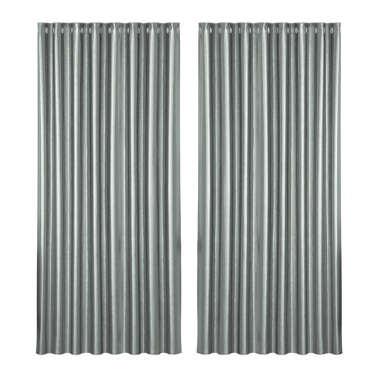 Artiss 2X Blockout Curtains Blackout Window Curtain Eyelet 300x230cm Grey