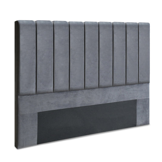 Artiss VELA Bed Head Headboard King Size Bedhead Velvet Grey