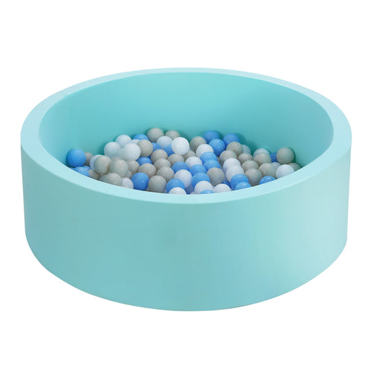 Keezi Ocean Foam Ball Pit with Balls Kids Play Pool Barrier Toys 90x30cm Blue