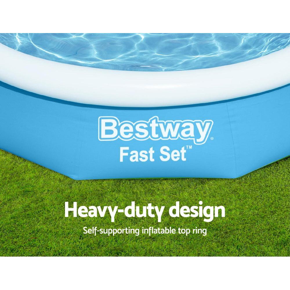 Bestway Swimming Pool Above Ground Kids Fast Set Pools with Filter Pump 3M