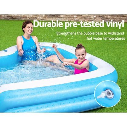 Bestway Swimming Pool Kids Above Ground Inflatable Rectangular Family 3M Pools