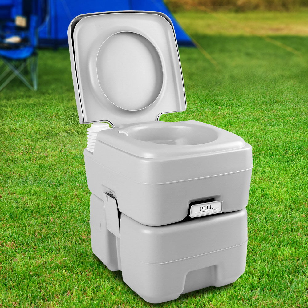 Weisshorn 20L Portable Outdoor Camping Toilet - Grey