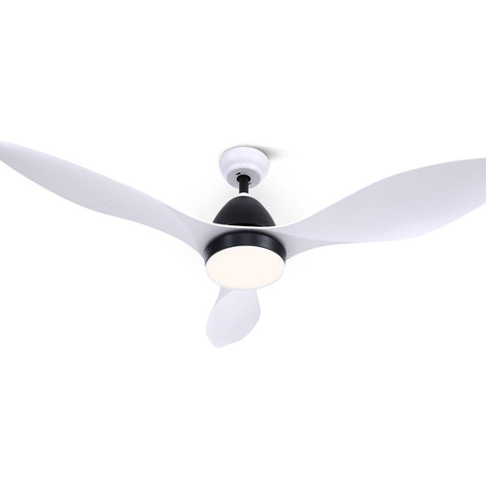 Devanti Ceiling Fan Light Remote Control Ceiling Fans White 48'' 3 Blades