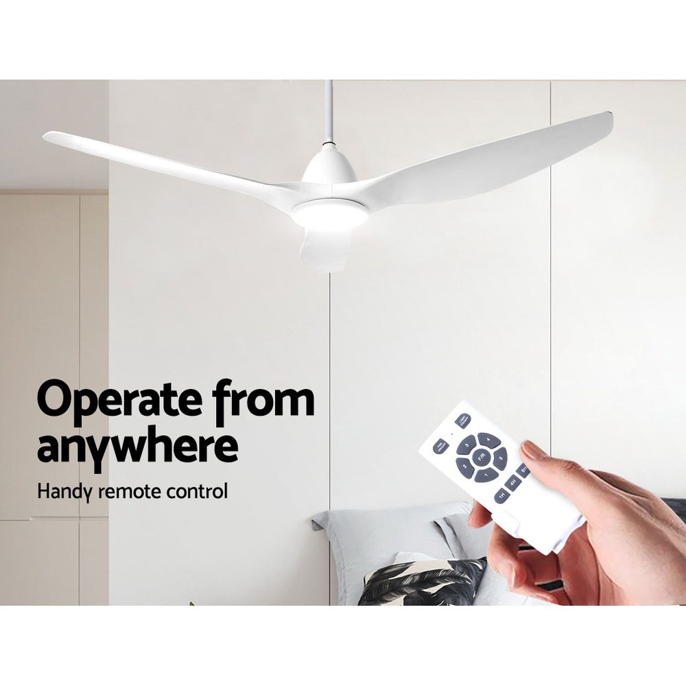 Devanti 64'' DC Motor Ceiling Fan With Light LED Remote Control Fans 3 Blades