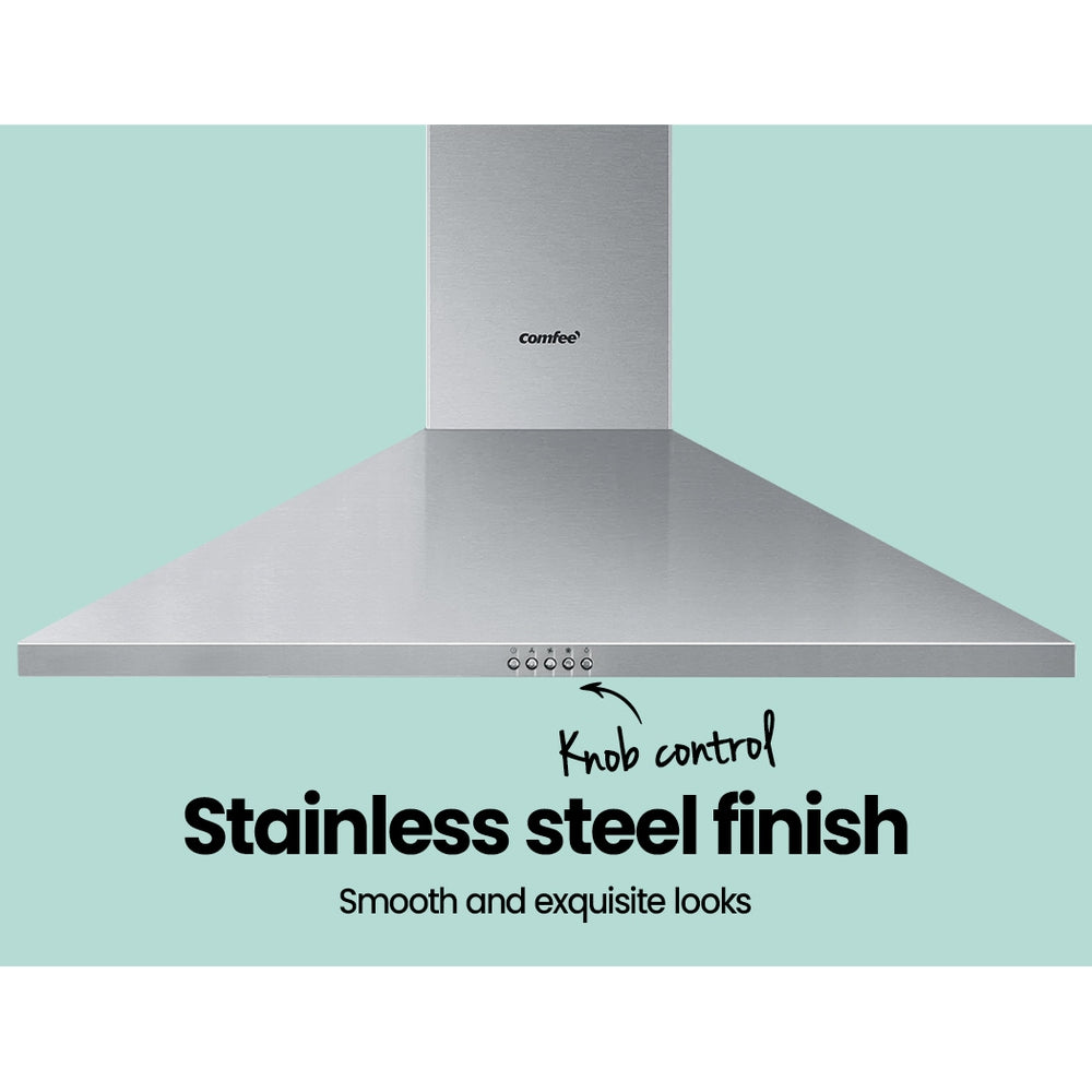 Comfee Rangehood 900mm Range Hood Stainless Steel Home Kitchen Canopy Vent 90cm