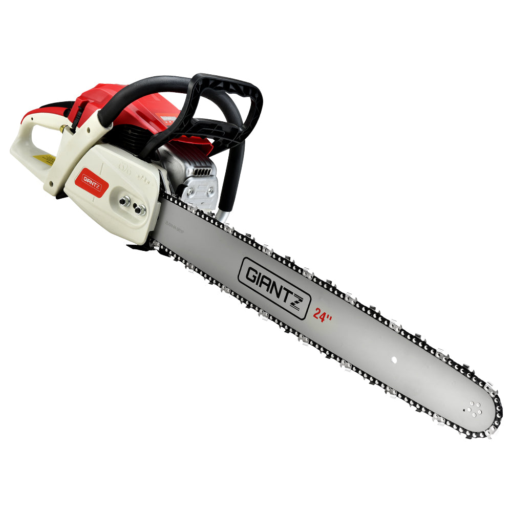 Giantz 88cc Commercial Petrol Chainsaw E-Start 24 Bar Pruning Chain Saw