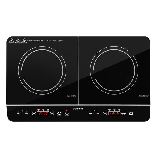 Devanti Electric Induction Cooktop 60cm Portable Kitchen Ceramic Glass Cooker