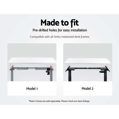 Artiss Standing Desk Top Adjustable Motorised Electric Sit Stand Table White