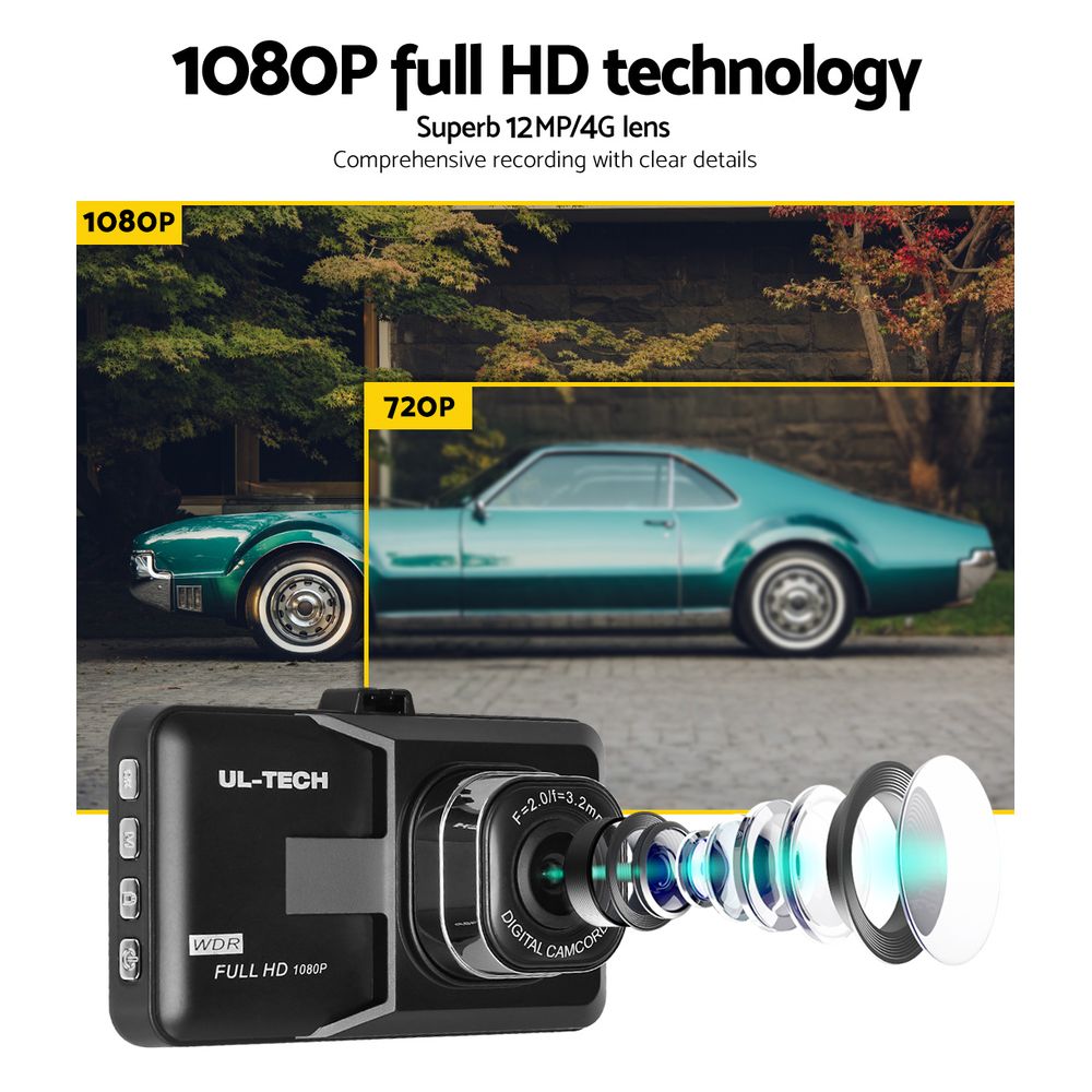 UL-TECH Dash Camera 1080P HD Cam Car Recorder DVR Video Vehicle Carmera 32GB