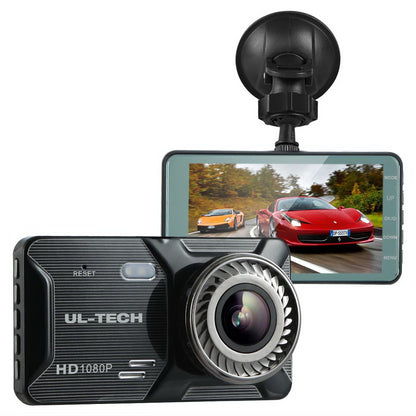 UL-tech 1080P 4" Dash Camera Dual Lens Car DVR Recorder Front Rear Night Vision