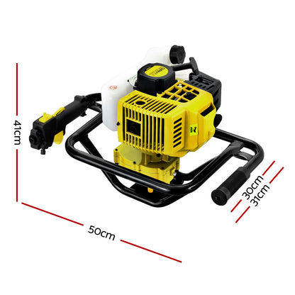 Giantz Post Hole Digger Petrol Only 92CC Motor Engine Earth Auger DIggers