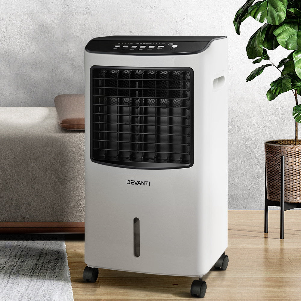 Devanti Evaporative Air Cooler Conditioner Portable 8L Cooling Fan Humidifier