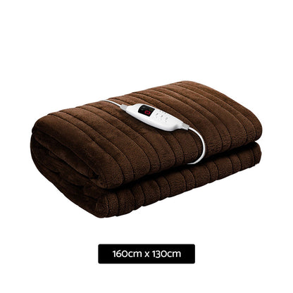 Giselle Bedding Electric Throw Blanket - Chocolate