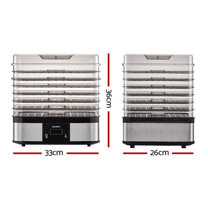 Devanti Food Dehydrator with 7 Trays - Silver