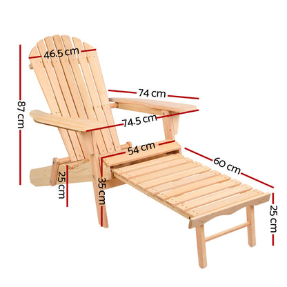 Gardeon Outdoor Furniture Sun Lounge Chairs Beach Chair Recliner Adirondack Patio Garden