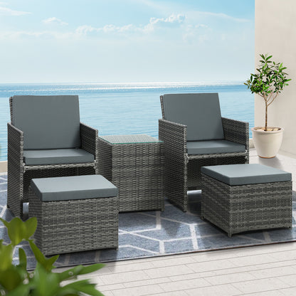 Gardeon Recliner Chairs Sun Lounge Wicker Lounger Outdoor Furniture Patio Sofa