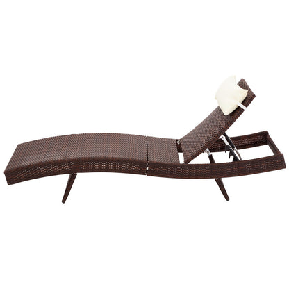 Gardeon Outdoor Sun Lounge Setting Wicker Lounger Day Bed Rattan Patio Furniture Brown