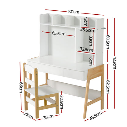 Keezi Kids Table and Chairs Set Study Play Toys Storage Desk Children Furniture