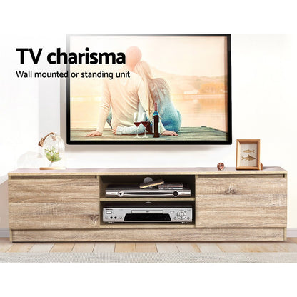 Artiss 160CM TV Stand Entertainment Unit Lowline Storage Cabinet Wooden