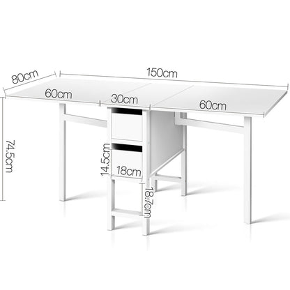 Artiss Gateleg Dining Table