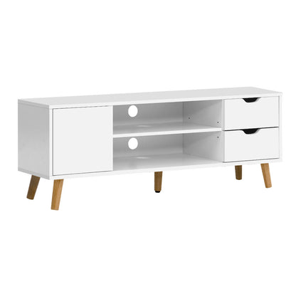 Artiss TV Cabinet Entertainment Unit Stand Wooden Scandinavian 120cm White