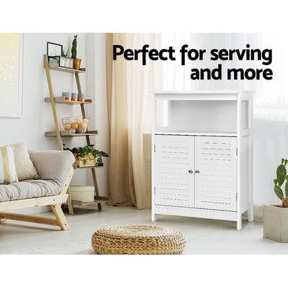 Artiss Buffet Sideboard Cabinet Kitchen Bathroom Storage Cupboard Hallway White Shelf