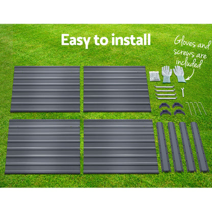 Greenfingers Garden Bed 2PCS 100X100X77CM Galvanised Steel Raised Planter