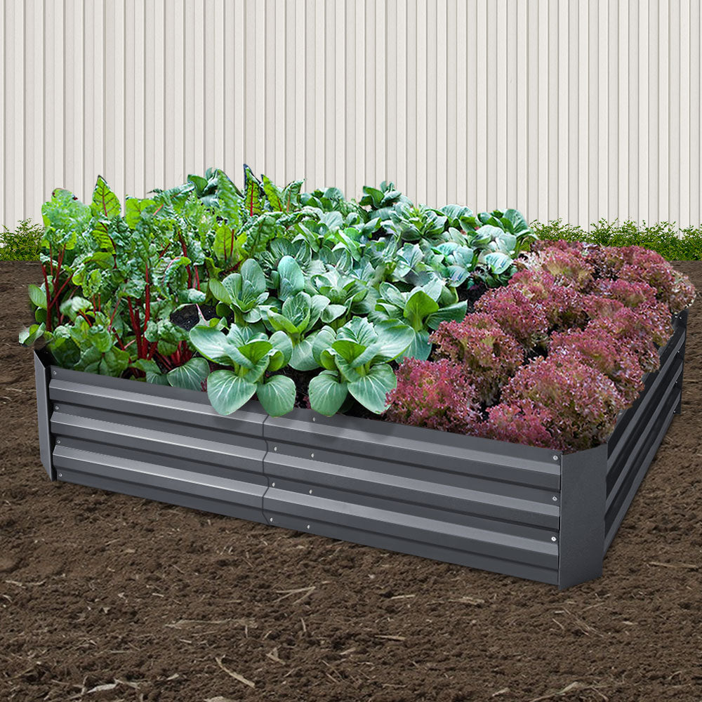 Greenfingers Garden Bed 2PCS 150X90X30CM Galvanised Steel Raised Planter