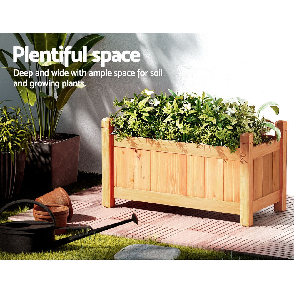 Greenfingers Garden Bed Raised Wooden Planter Box Vegetables 60x30x33cm