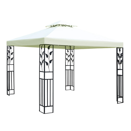 Instahut Gazebo 3x3m Party Marquee Outdoor Wedding Event Tent Iron Art Canopy White