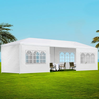 Instahut Gazebo 3x9 Outdoor Marquee Gazebos Wedding Party Camping Tent 8 Wall Panels