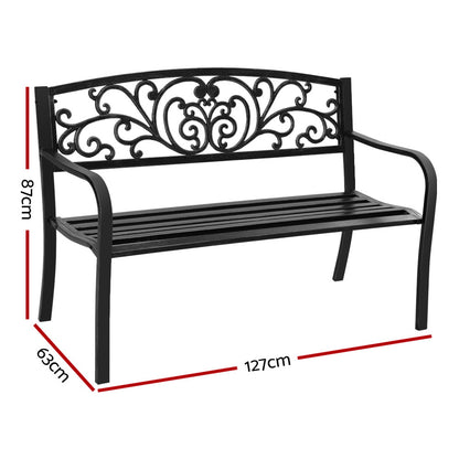 Gardeon Outdoor Garden Bench - Black