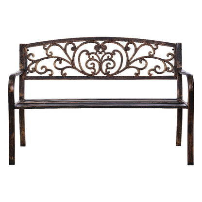 Gardeon Cast Iron Garden Bench - Bronze