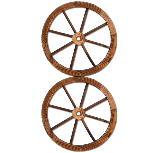 Gardeon Wooden Wagon Wheel X2