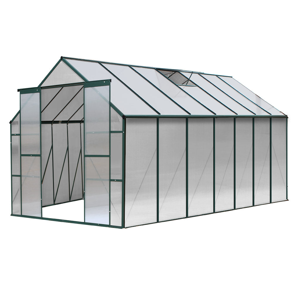 Greenfingers Aluminium Greenhouse Green House Garden Polycarbonate 4.43X2.44M