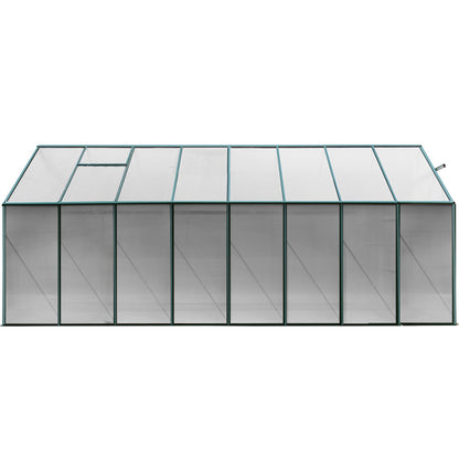 Greenfingers Aluminium Greenhouse Polycarbonate Green House Garden Shed 5.1x2.44M