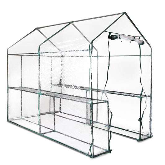 Greenfingers Greenhouse Garden Shed Green House 1.9X1.2M Storage Greenhouses Clear