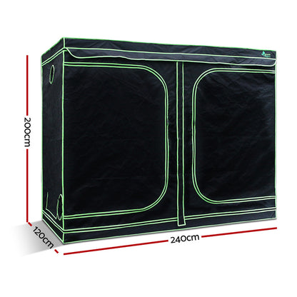 Greenfingers 1680D 2.4MX1.2MX2M Hydroponics Grow Tent Kits Hydroponic Grow System